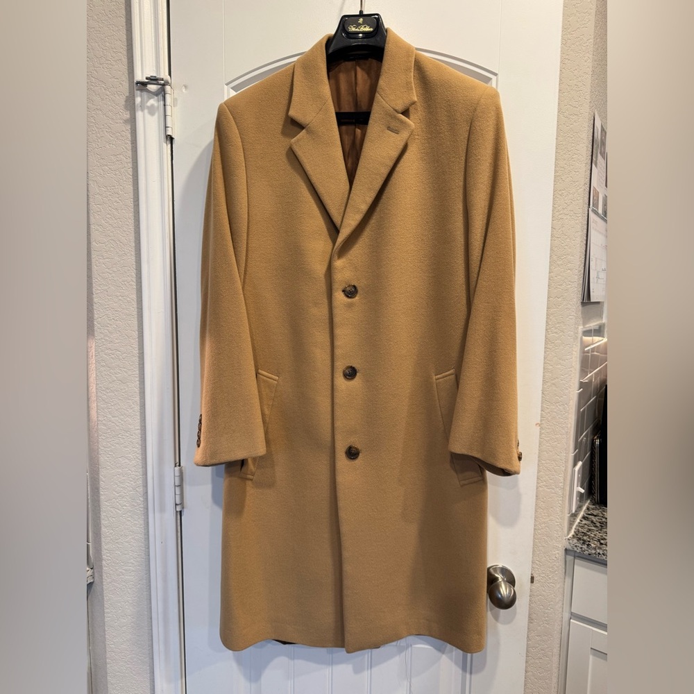 Brooks Brothers Camel Wool Cashmere Overcoat